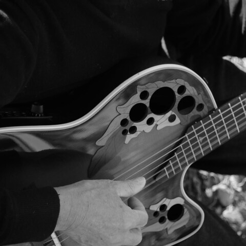 ギタリストのフライヤー用写真