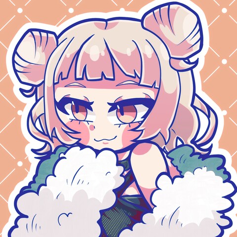 金髪お団子女の子アイコン