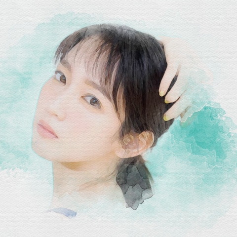 吉岡里帆さんの似顔絵作成