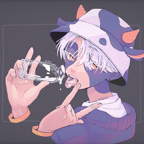 年賀状用に描いたオリジナルイラストです。