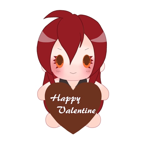 バレンタイン用のミニキャライラスト