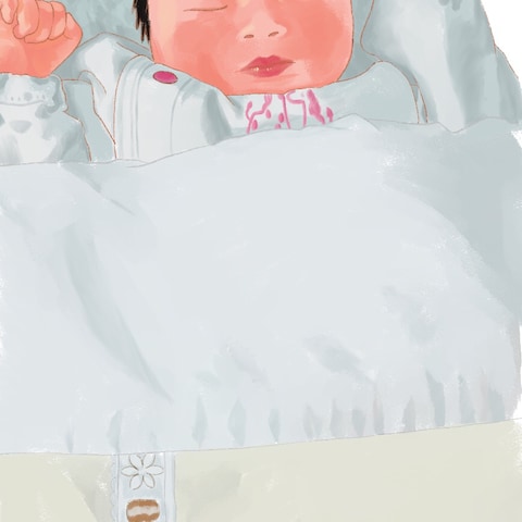 赤ちゃんの似顔絵イラスト