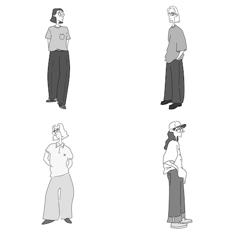 ゆるめ全身イラスト