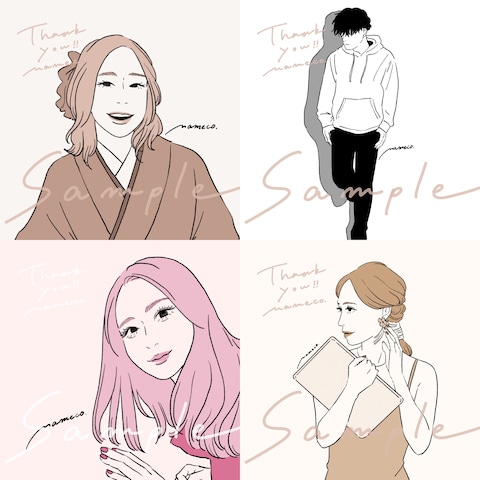 オシャレに似顔絵