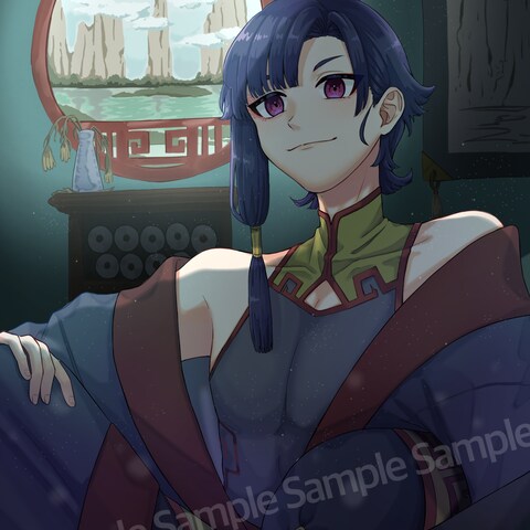 中華風な世界観の少年のイラスト