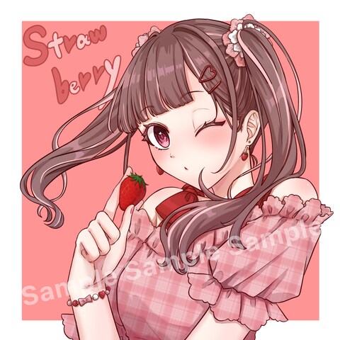 苺モチーフの女の子