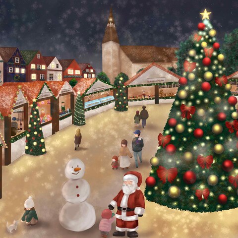 クリスマスマーケット風ウェルカムボード