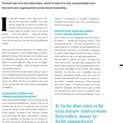オランダのスピリチュアル専門誌にてコラム執筆
