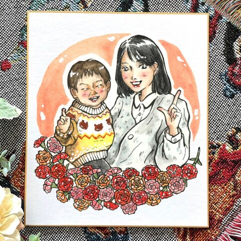 親子イラスト