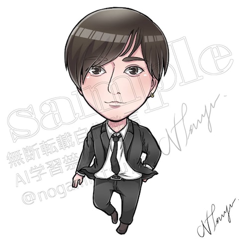 アイコン用似顔絵制作