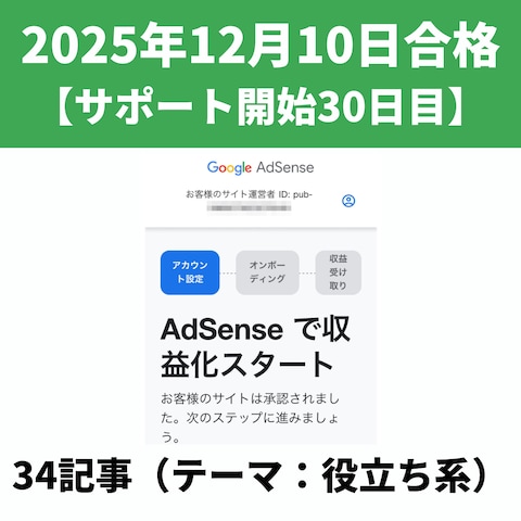 アドセンス審査合格実績⑰