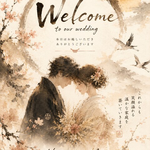 【結婚式vol.4】幻想的な結婚式ウェルカムボード制作