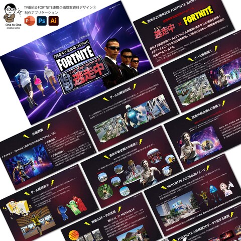 TV番組＆FORTNITE連携企画提案資料デザイン①