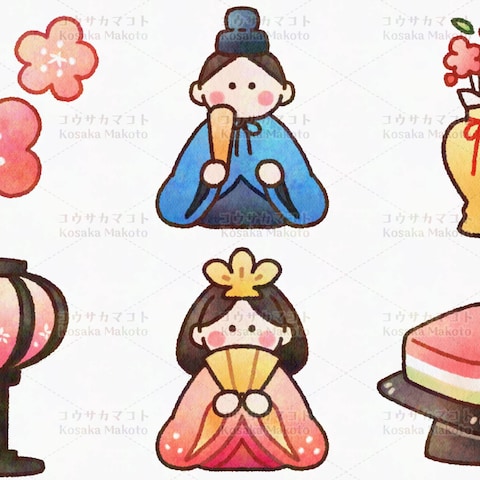 6カットセット納品例(線画くっきり)