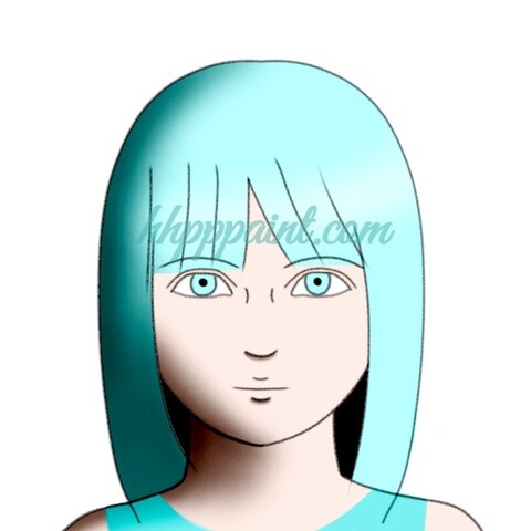 アニメや漫画のスタイルでデジタルイラストの少女 女の子 