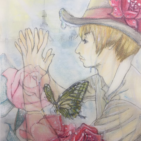 友人の似顔絵