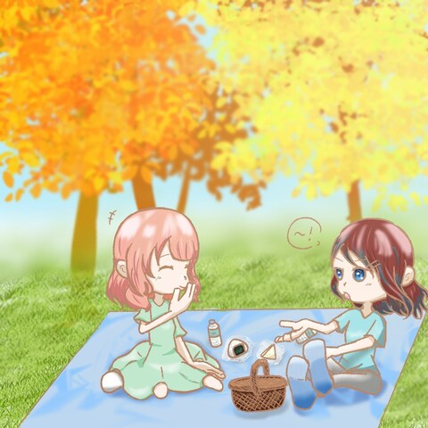 行楽の秋イメージイラスト