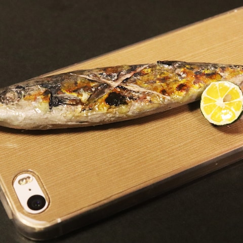 秋刀魚の塩焼きのミニチュア