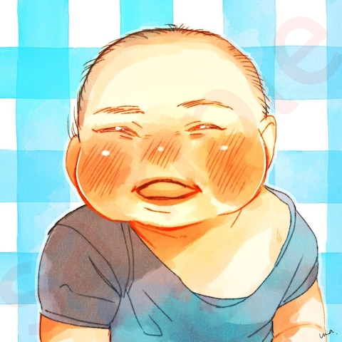 赤ちゃん似顔絵