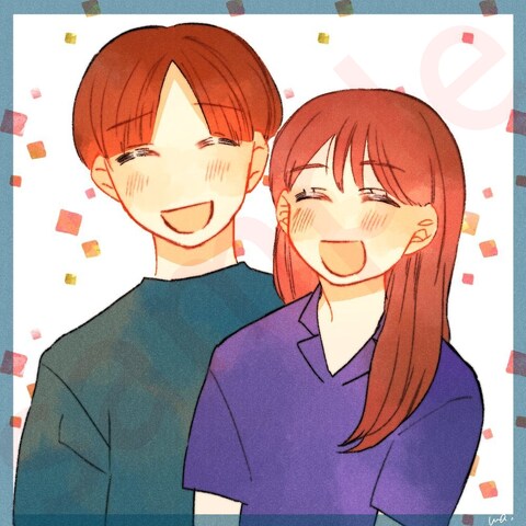 カップル似顔絵