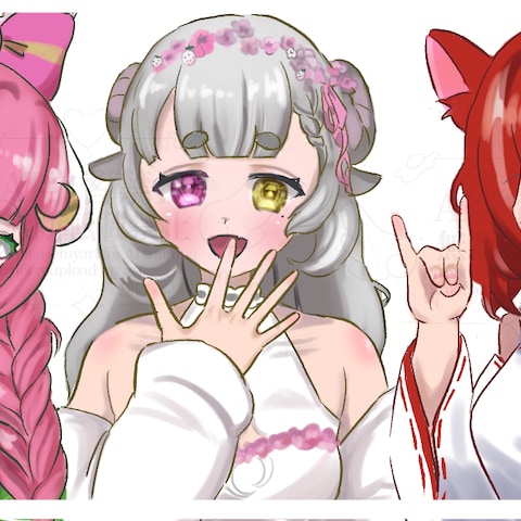 pikaプロダクション所属のライバー様ファンアート