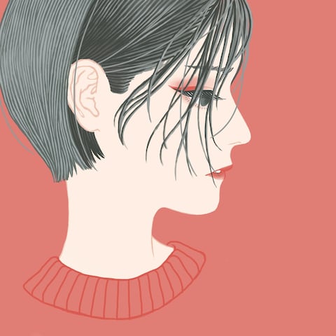 自主制作イラスト「横顔」