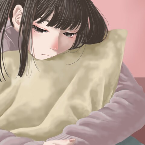自主制作イラスト「あの人を想う」