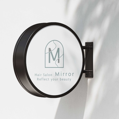 Hair Salon Mirror ロゴデザイン