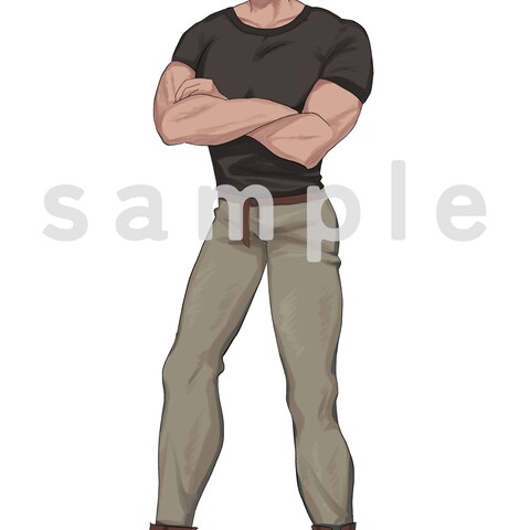 マッチョキャラクター立ち絵