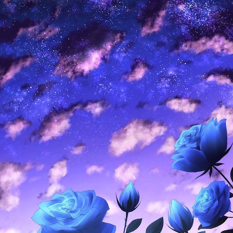 『星空と青いバラ』