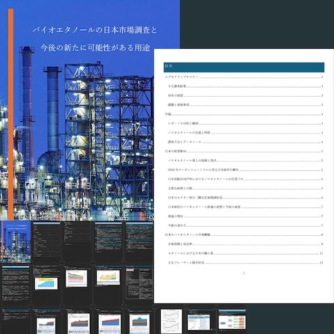 バイオエタノールに日本市場と今後の新たな用途の可能性調査
