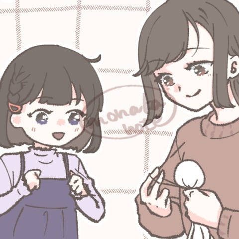 女の子とお母さん