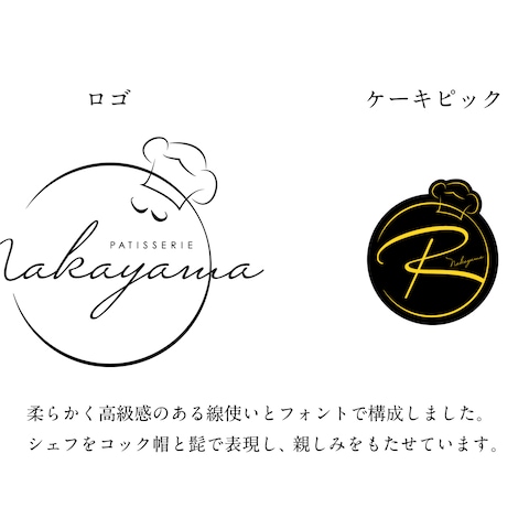 洋菓子店のロゴ・ケーキピックデザイン制作