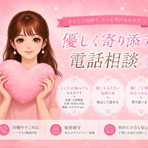 心理カウンセラーがあなたを優しく受けとめます♥️