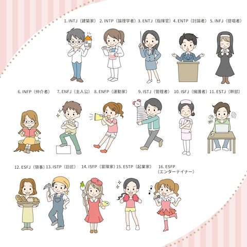 【125】適職診断アプリ　イラスト制作