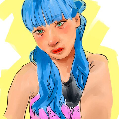 hanaのJISOOさん 似顔絵イラスト