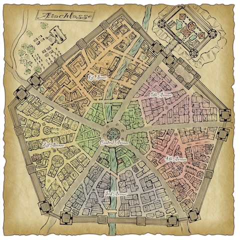 ファンタジーな街の地図