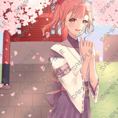 IRIAMライバー「夜桜みぃ。」様より一枚絵のご依頼