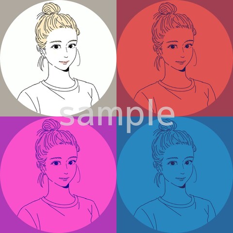 SNS用似顔絵イラスト