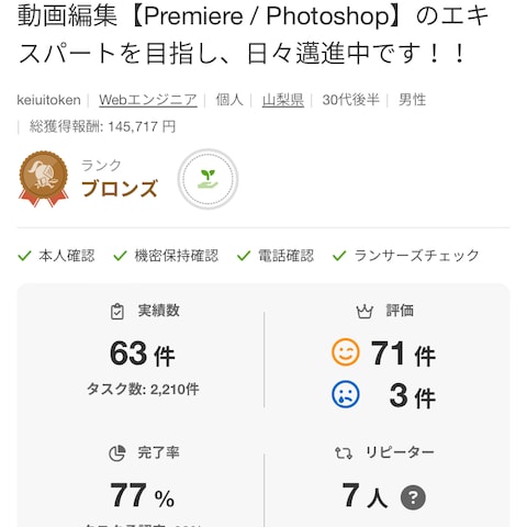 ランサーズ　実績