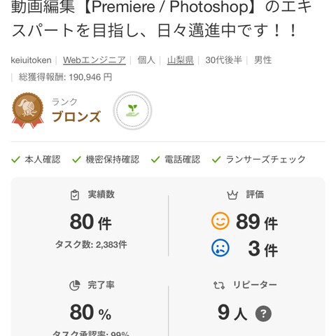 ランサーズ　実績
