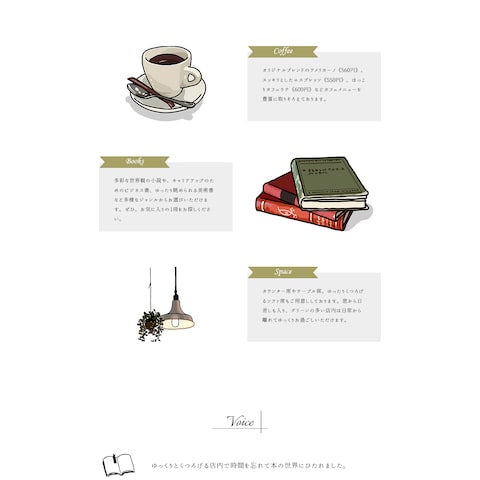 ブックカフェの読書週間認知のLP