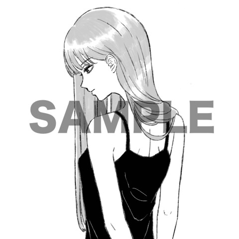 作品サンプル１　横顔と後ろ姿(少女)