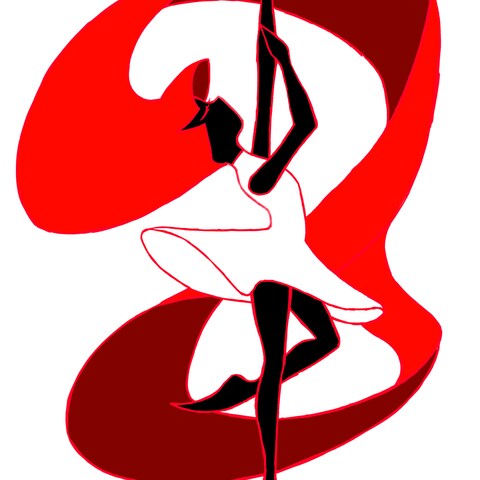 デフォルメ例　朱の髪の踊り子