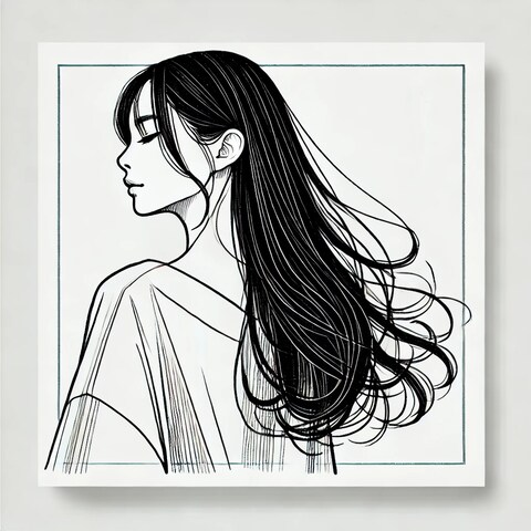 横顔に秘めた優美な瞬間