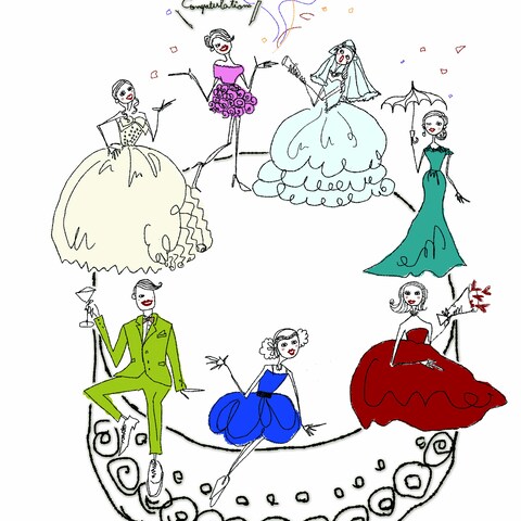 ドレス屋さんの広告用イラスト