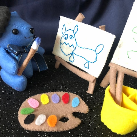 画伯くまさんの絵画教室　フェルト小物