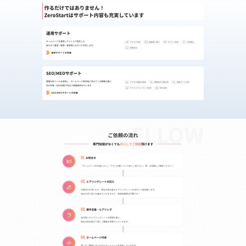 ホームページサービスサイトの作成・企画