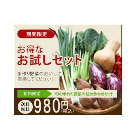 手作り野菜の定期購入｜バナー