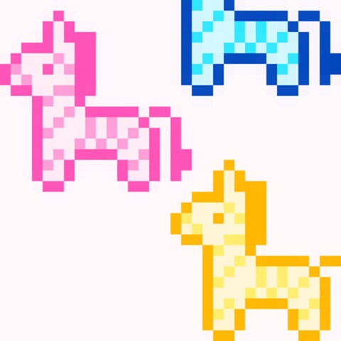 カラフルなキリン